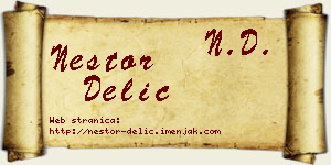 Nestor Delić vizit kartica